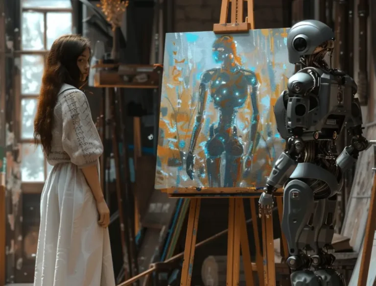 AI Art Evaluating Technological Progress Against Ethical Boundaries