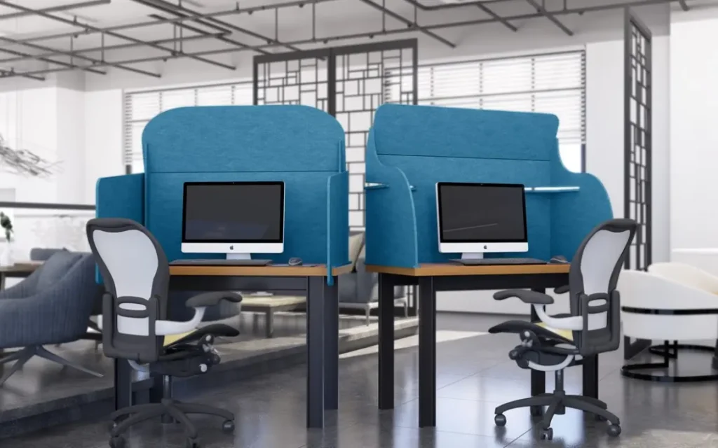 Diviseurs de bureau acoustiques Allier design  dans les espaces
