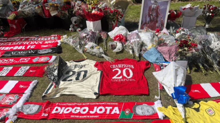 Liverpool Fans Turn Anfield Into A Shrine After Diogo Jota’s Tragic Death