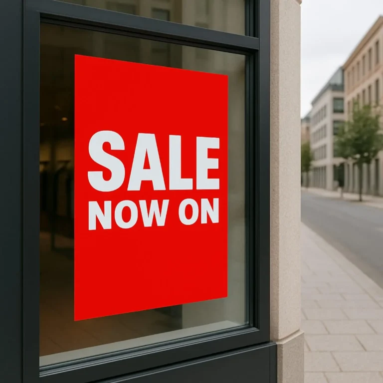 Need Retail Window Posters for Tomorrow's Sale in Central London
