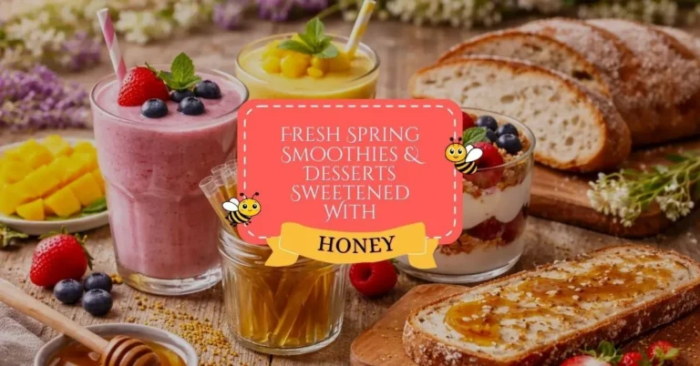 Fresh Spring Smoothies and Desserts Sweetened With Honey